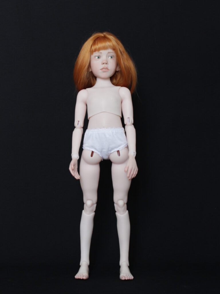 Poupée de collection, sculpture figurative pièce unique Laurence Ruet poupée articulée 50 cm