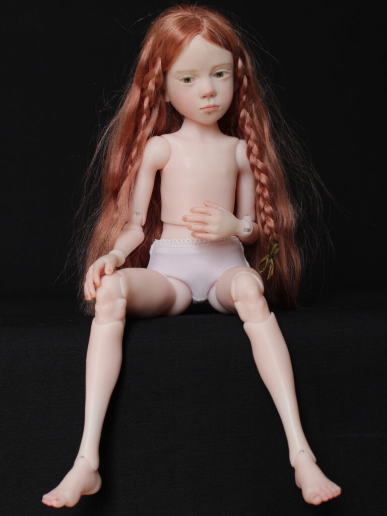 Poupée de collection, sculpture figurative pièce unique Laurence Ruet articulée 33 cm