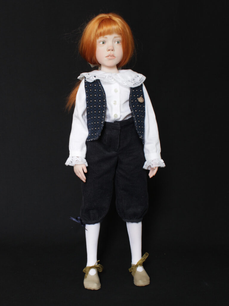 Poupée de collection, sculpture figurative pièce unique Laurence Ruet poupée articulée 50 cm