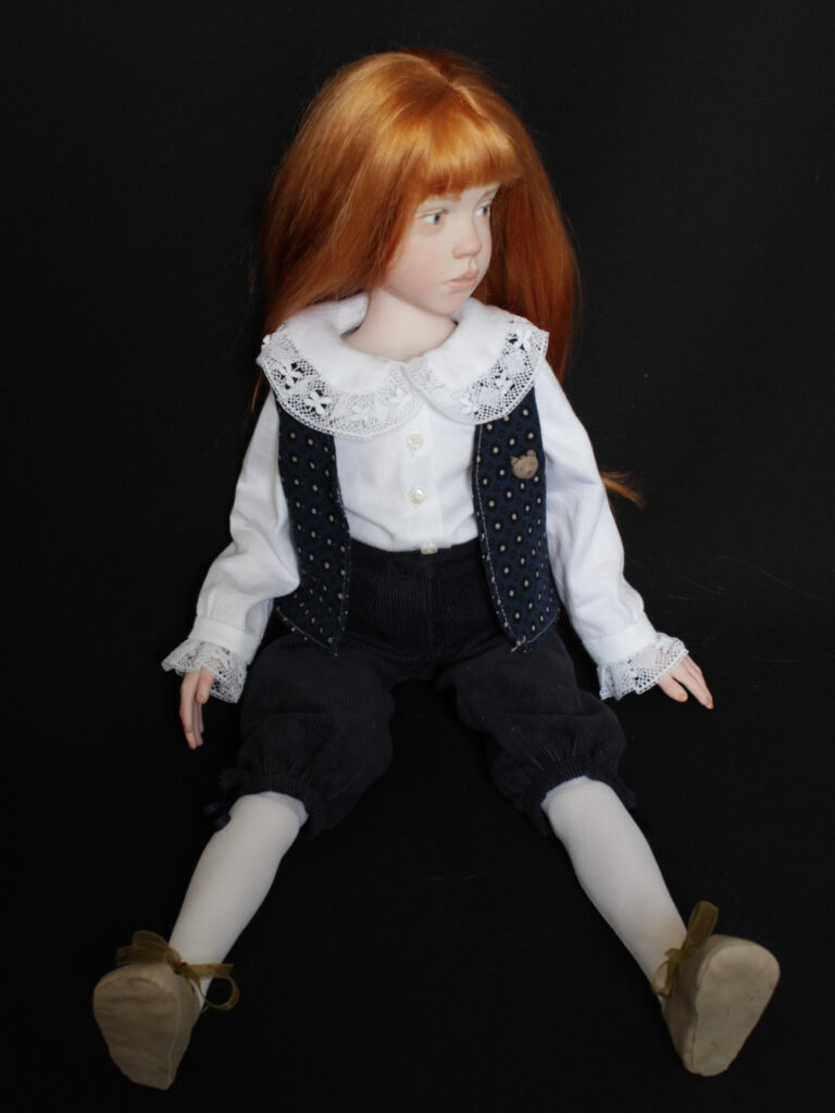 Poupée de collection, sculpture figurative pièce unique Laurence Ruet poupée articulée 50 cm