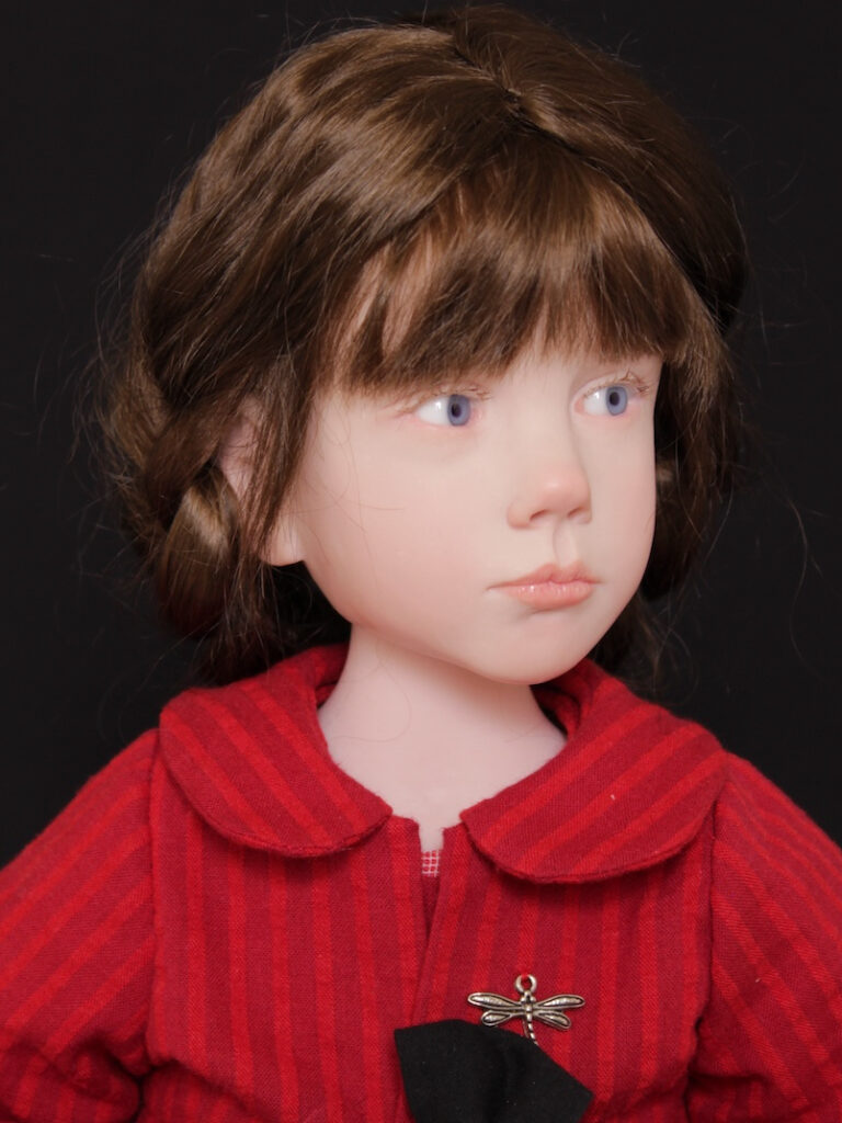 Poupée de collection, sculpture figurative pièce unique Laurence Ruet poupée articulée 50 cm